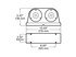 308R by PETERSON LIGHTING - 308/309 Agricultural Stop, Tail, Turn and Warning Lights - Dual Housing, Right Side