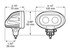 920B-MV by PETERSON LIGHTING - 920 LED Spot Light - Blue spot beam, oval, multi-volt