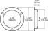 818SA-9 by PETERSON LIGHTING - 817S-9/818S-9 LumenX® LED Round Class 1 Strobing Lights - Amber Flange Mount