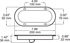 823SA-10 by PETERSON LIGHTING - 820S-10/823S-10 LumenX® LED Oval Class 1 Strobing Lights - Amber Flange Mount