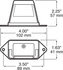 M296C by PETERSON LIGHTING - White Oblong 2-LED License Plate Light, 4" x 1.63", Stripped Wire, Bulk Pack