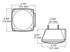 M440L by PETERSON LIGHTING - 4.5" x 4.75" Incandescent Thin Line Combination Light, Red Lens, with License Light, Bulk Pack