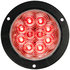 M818CR-2 by PETERSON LIGHTING - 817-2/818-2 Series Piranha&reg; LED 4" Round Stop, Turn and Tail Lights - Red, Clear Lens with Flange