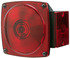 V440 by PETERSON LIGHTING - 4.5" x 4.75" Incandescent Thin Line Combination Light, Red Lens, without License Light, Viz Pack