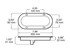 M822A-22 by PETERSON LIGHTING - 821A-22/822A-22 Series Piranha&reg; LED 6" Oval Stop/Turn/Tail and Amber Park/Turn Light - Amber Flange Mount