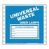 JJ Keller 13811 Universal Waste: Used Lamps Labels - Paper, Continuous (Pin-Feed), 500 Labels/Pk, Fanfolded