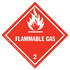 207 by JJ KELLER - Class 2 Flammable Gas Labels - Paper, 500 Labels/Roll
