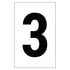 JJ Keller 2297 Individual 2" Vinyl Numbers - Clear "3" (three)