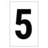 2316 by JJ KELLER - Individual 2" Vinyl Numbers - White "5" (five)