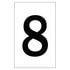 JJ Keller 2340 Individual 2" Vinyl Numbers - Clear "8" (eight)