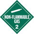 JJ Keller 271 Division 2.2 Non-Flammable Gas Placard - Worded - 4 mil Vinyl Permanent Adhesive