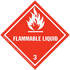 290 by JJ KELLER - Class 3 Flammable Liquid Labels - Paper, 500 Labels/Roll