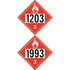 1568 by JJ KELLER - 1993/1203 Placard - Class 3 Flammable Liquid - 20 mil Polystyrene, Laminated