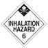 JJ Keller 1707 Division 6.1 Inhalation Hazard Placard - Worded - 4 mil Vinyl Permanent Adhesive