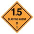 35998 by JJ KELLER - Explosives Label - Blasting Agents, Class 1, Division 1.5D - Paper - Roll of 500