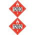 36303 by JJ KELLER - 1203/1202 Placard - Class 3 Flammable Liquid - 20 mil Polystyrene