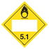 39055 by JJ KELLER - Division 5.1 Oxidizer Placard - Blank - Blank, 176 lb Polycoated Tagboard Removable Adhesive