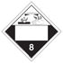 39057 by JJ KELLER - Class 8 Corrosive Placard - Blank - Blank, 176 lb Polycoated Tagboard Removable Adhesive