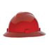 42476 by JJ KELLER - MSA V-Gard Fas-Trac Ratchet Suspension System Hard Hat - Fas-Trac Suspension, Red