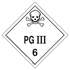 JJ Keller 4416 Division 6.1 PG III Placard - Worded - 4 mil Vinyl Removable Adhesive