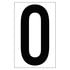 JJ Keller 2974 Individual 3.5" Vinyl Numbers - White "4" (four)