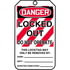 29861 by JJ KELLER - Lockout/Tagout Tag - Danger Locked Out Do Not Operate - 5-Pack Cardstock Tags