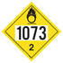 3511 by JJ KELLER - 1073 Placard, Division 2.2 Oxygen, 4 mil, Vinyl Permanent Adhesive