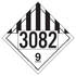 3523 by JJ KELLER - 3082 Placard - Class 9 Miscellaneous - 4 mil Vinyl Removable Adhesive