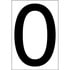 JJ Keller 3134 Individual 4" Vinyl Numbers - 4" Vinyl - 0 (zero)
