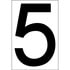 JJ Keller 3160 Individual 4" Vinyl Numbers - 4" Vinyl - 5 (five)
