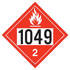 JJ Keller 3342 1049 Placard, Division 2.1, Flammable Gas, 4 mil, Vinyl Permanent Adhesive