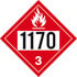 3377 by JJ KELLER - 1170 Placard - Class 3 Flammable Liquid - 176 lb Polycoated Tagboard