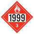 3481 by JJ KELLER - 1999 Placard - Class 3 Flammable Liquid - 176 lb Polycoated Tagboard