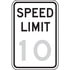 JJ Keller 47679 Speed Limit 10 Sign - Engineer Grade Reflective Aluminum, 18" x 12"