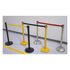 JJ Keller 47817 Blockade Retractable Belt Tape Barriers - Steel, Yellow Post, Black Belt