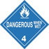 JJ Keller 45223 Division 4.3 Dangerous When Wet Placard - Worded - .024" Aluminum
