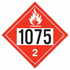 JJ Keller 45145 Hazmat Placard Hazmat Placard for Division 2.1 Flammable Gas, UN 1075, 4 mil Vinyl, 10-3/4" Square