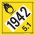 JJ Keller 45151 1942 Placard - Division 5.1 Oxidizer - .024" Aluminum