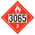 4580 by JJ KELLER - 3065 Placard - Class 3 Flammable Liquid - 176 lb Polycoated Tagboard