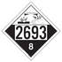 JJ Keller 4601 2693 Placard - Class 8 Corrosive - 4 mil Vinyl Permanent Adhesive