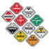 JJ Keller 52176 Basic Flip Placard - 10 Legend, Worded, Galvanized Steel Back Plate, 2 Clipped Corners - 10-Legend, 2 Clipped