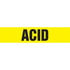 52528 by JJ KELLER - Acid Pipe Marker - ASME/ANSI - Yellow, Self-Stick Vinyl, 4" x 24"