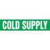 JJ Keller 52810 Cold Supply Pipe Marker - ASME/ANSI - Green, Self-Stick Vinyl, 4" x 24"
