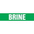JJ Keller 52819 Brine Pipe Marker - ASME/ANSI - Green, Self-Stick Vinyl, 4" x 24"