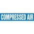 53017 by JJ KELLER - Compressed Air Pipe Marker, ASME/ANSI, Self-Stick, Vinyl, 1.5" x 8", Blue