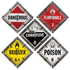 JJ Keller 50126 Aluminum Flip Placard - 5 Legend, Worded, Unpainted Back Plate - No-Split 5-Legend, Unpainted Back Plate