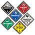 50132 by JJ KELLER - Aluminum Flip Placard - 6 Legend, Worded, Unpainted Back Plate - 6-Legend, Unpainted Back Plate