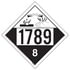 JJ Keller 50169 1789 Placard - Class 8 Corrosive - .024" Aluminum