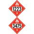 JJ Keller 50199 1223/3475 Placard - Class 3 Flammable Liquid - Polystyrene (Plastic)
