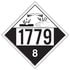 50583 by JJ KELLER - 1779 Placard - Class 8 Corrosive - 176 lb Polycoated Tagboard